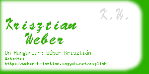 krisztian weber business card